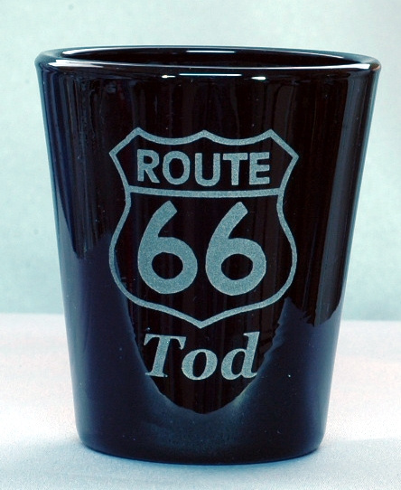 Route 66 Shot Glass customized with Name